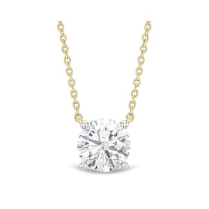 Wanderlust Floating Lab Diamond Solitaire Necklace 1.50ct H/SI in 9K Yellow Gold