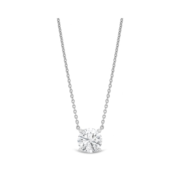 Wanderlust Floating Lab Diamond Solitaire Necklace 1.50ct H/SI in 9K White Gold - Image 2
