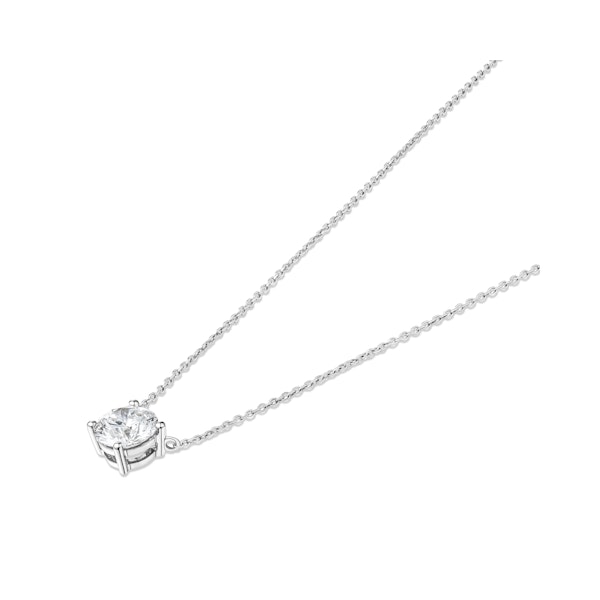 Wanderlust Floating Lab Diamond Solitaire Necklace 1.50ct H/SI in 9K White Gold - Image 3