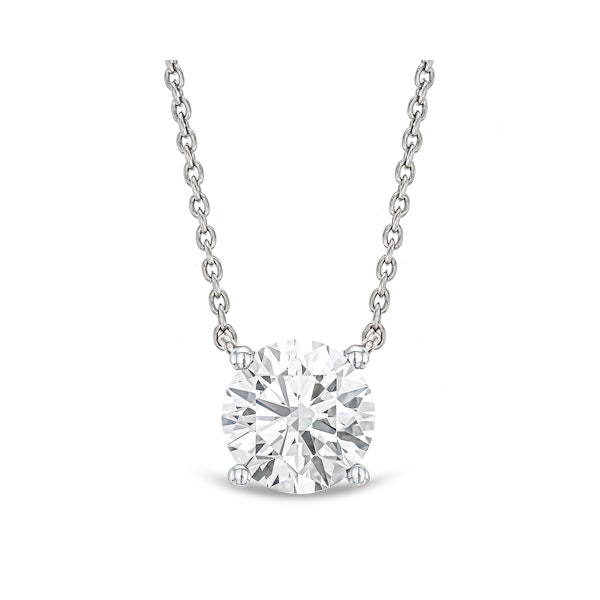 Wanderlust Floating Lab Diamond Solitaire Necklace 1.50ct H/SI in 9K White Gold - Image 1