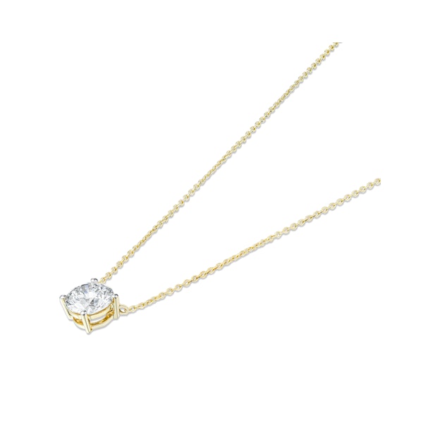 Wanderlust Floating Lab Diamond Solitaire Necklace 2.00ct H/SI in 9K Yellow Gold - Image 3