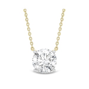 Wanderlust Floating Lab Diamond Solitaire Necklace 2.00ct H/SI in 9K Yellow Gold