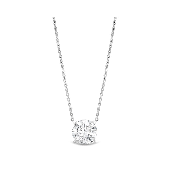 Wanderlust Floating Lab Diamond Solitaire Necklace 2.00ct H/SI in 9K White Gold - Image 2