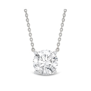Wanderlust Floating Lab Diamond Solitaire Necklace 2.00ct H/SI in 9K White Gold