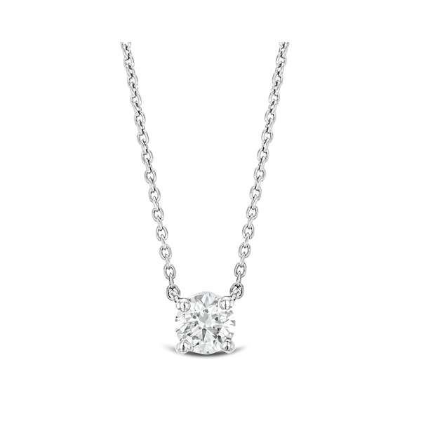 Wanderlust Floating Lab Diamond Solitaire Necklace 0.25ct H/SI in Silver - Image 2