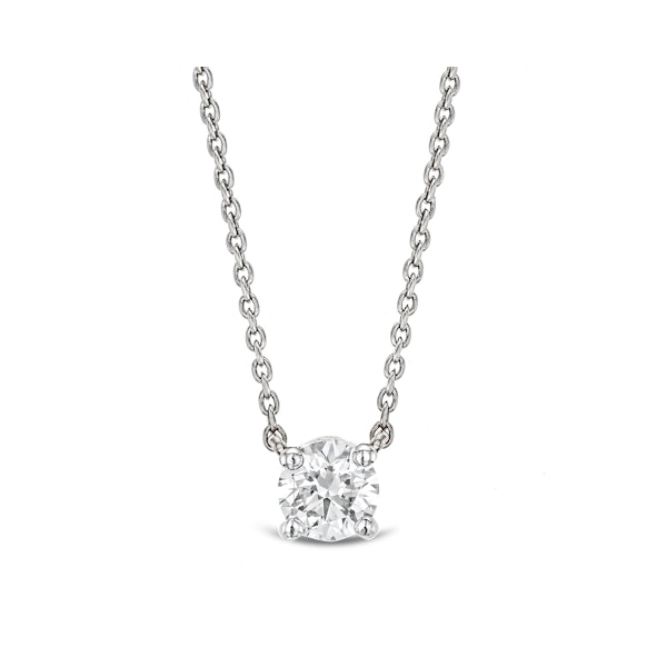 Wanderlust Floating Lab Diamond Solitaire Necklace 0.25ct H/SI in Silver - Image 1