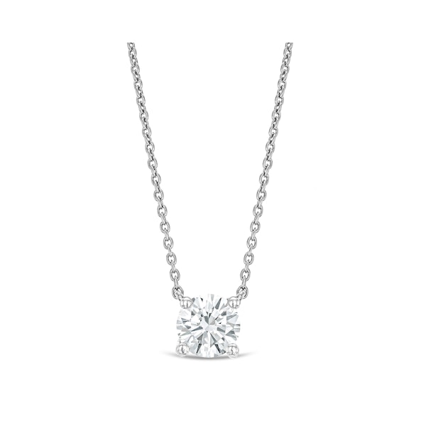 Wanderlust Floating Lab Diamond Solitaire Necklace 0.33ct H/SI in Silver - Image 2