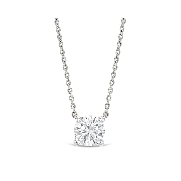 Wanderlust Floating Lab Diamond Solitaire Necklace 0.33ct H/SI in Silver - Image 1