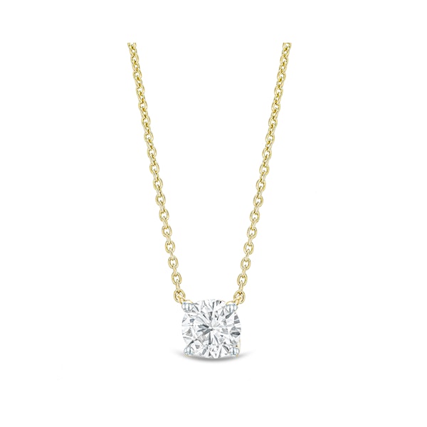 Wanderlust Floating Lab Diamond Solitaire Necklace 0.50ct H/SI in 9K Yellow Gold - Image 2