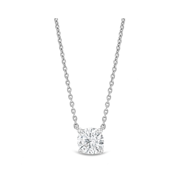 Wanderlust Floating Lab Diamond Solitaire Necklace 0.50ct H/SI in 9K White Gold - Image 2