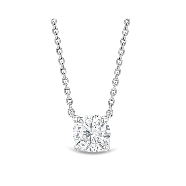 Wanderlust Floating Lab Diamond Solitaire Necklace 0.50ct H/SI in 9K White Gold - Image 1