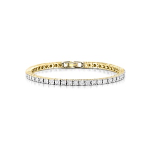 Diamond Set 1.00ct Tennis Bracelet in 18K Gold Vermeil