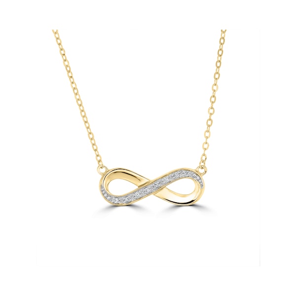 Infinity Necklace Lab Diamonds in 18K Gold Vermeil - Image 1