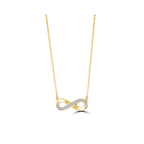 Infinity Necklace Lab Diamonds in 18K Gold Vermeil - Image 2