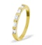 EMERALD CUT 18K Gold Diamond ETERNITY RING 0.50CT G/VS - image 1