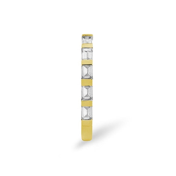EMERALD CUT 18K Gold Diamond ETERNITY RING 0.50CT G/VS - Image 2