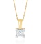 0.25ct Lab Diamond Princess Cut Solitaire Necklace in 9K Gold - image 1