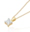 0.50ct Lab Diamond Princess Cut Solitaire Necklace in 9K Gold - image 3