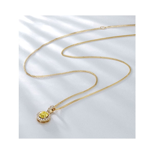 Ella Yellow Lab Diamond 0.71ct Pendant Necklace in 18K Yellow Gold - Elara Collection - Image 5