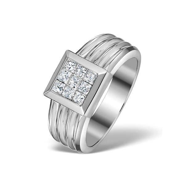 Diamond 0.60ct 18K White Gold Ring - SIZE N - Image 1