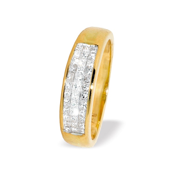 18K Gold Princess Cut Diamond Ring (0.50ct) - Image 1