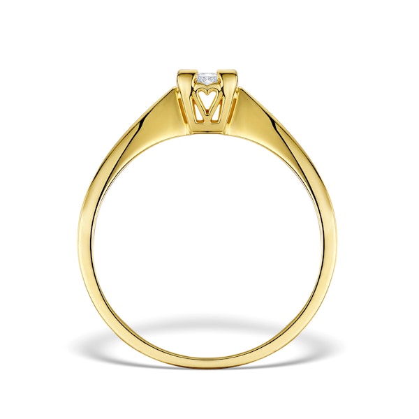 Diamond 0.20ct 18K Gold Solitaire Ring - SIZE M - Image 2