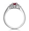Ruby 1.15ct And Diamond 18K White Gold Ring - image 3