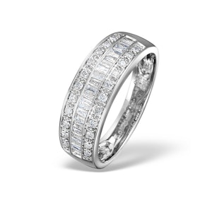 Eternity Ring Baguette Diamond 0.22ct in 9K White Gold