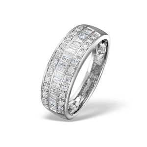 Eternity Ring Baguette Diamond 0.22ct in 9K White Gold