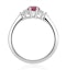 18K White Gold 0.85ct Pink Sapphire and 0.12ct Diamond Ring - image 3