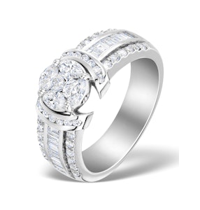 Engagement Ring Galileo 1.50ct Look SI Diamonds in Platinum S3461