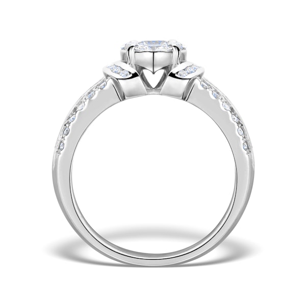 Engagement Ring Galileo 1.50ct Look Diamonds 18K White Gold N4488 - Image 2
