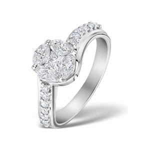 Engagement Ring Galileo 2.00ct Look Diamonds in Platinum S3473