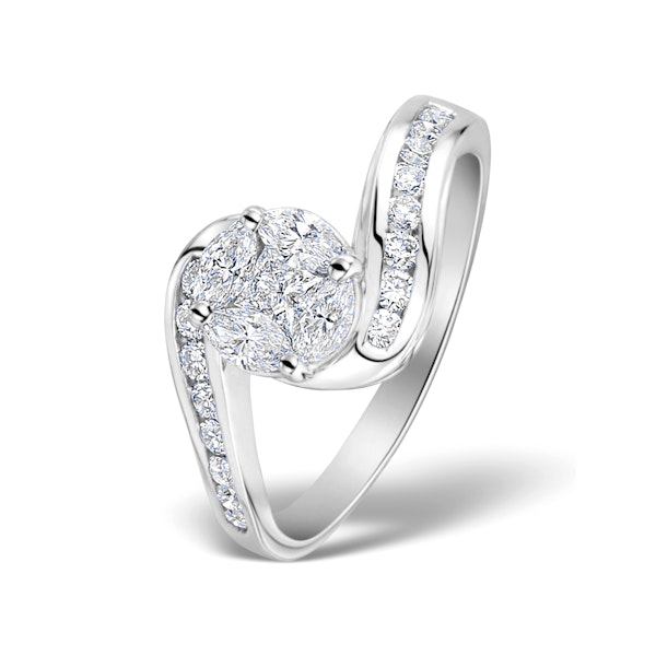 Engagement Ring Galileo 1.50ct Look Diamonds Platinum S3475 - Image 1
