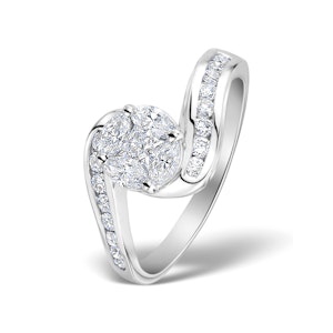 Engagement Ring Galileo 1.50ct Look Diamonds Platinum S3475