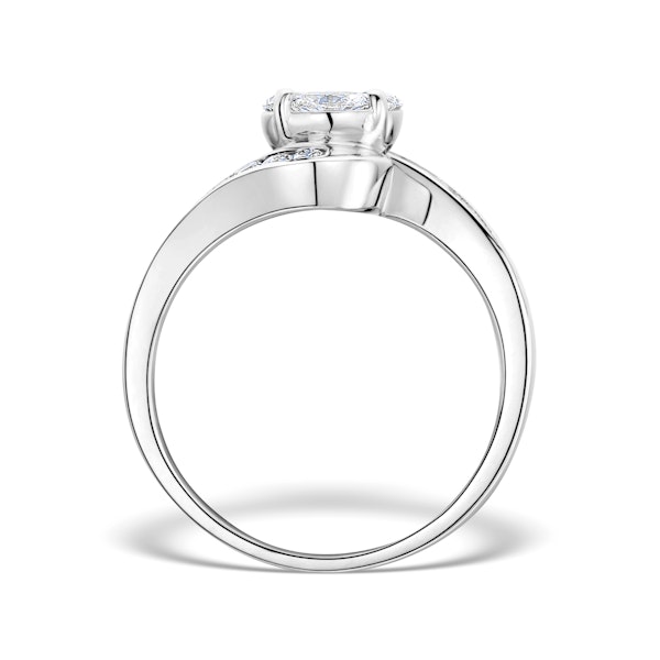 Engagement Ring Galileo 1.50ct Look Diamonds 18K White Gold N4492 - Image 2