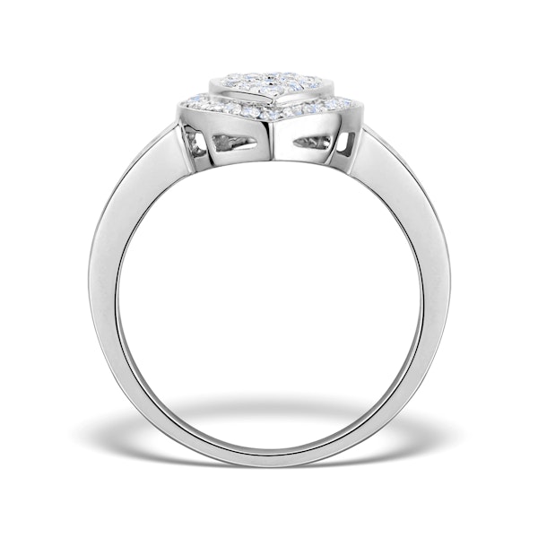 Oval Shaped Diamond 0.50ct And Platinum Pave Ring - Image 2