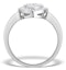 Oval Shaped Diamond 0.50ct And 18K White Gold Pave Ring - image 2