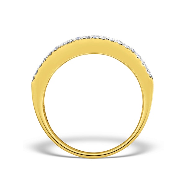 Diamond 1.00ct And 18K Gold Half Eternity Ring - N4495 - Image 2