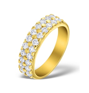 Diamond 1.00ct And 18K Gold Half Eternity Ring - N4497