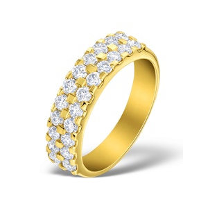 Diamond 1.00ct And 18K Gold Half Eternity Ring - N4497