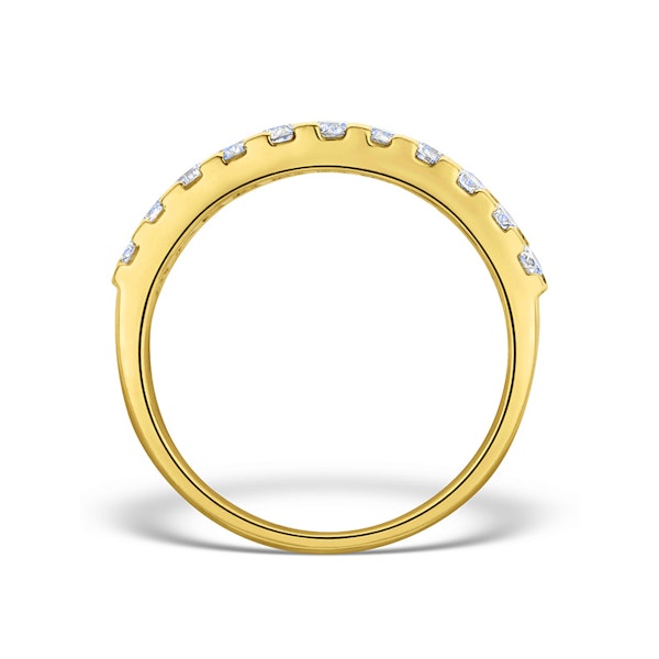 Diamond 1.00ct And 18K Gold Half Eternity Ring - N4497 - Image 2