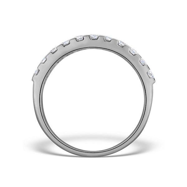 Diamond 1.00ct And Platinum Half Eternity Ring - S3470 - Image 2