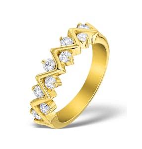 Diamond 0.50ct And 18K Gold Half Eternity Ring - N4498