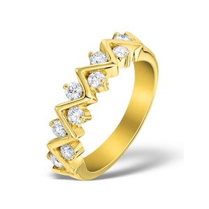 Diamond 0.50ct And 18K Gold Half Eternity Ring - N4498