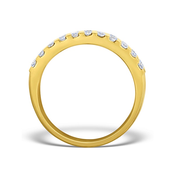 3 Row Diamond 1.50ct And 18K Gold Half Eternity Ring - N4490 - Image 2