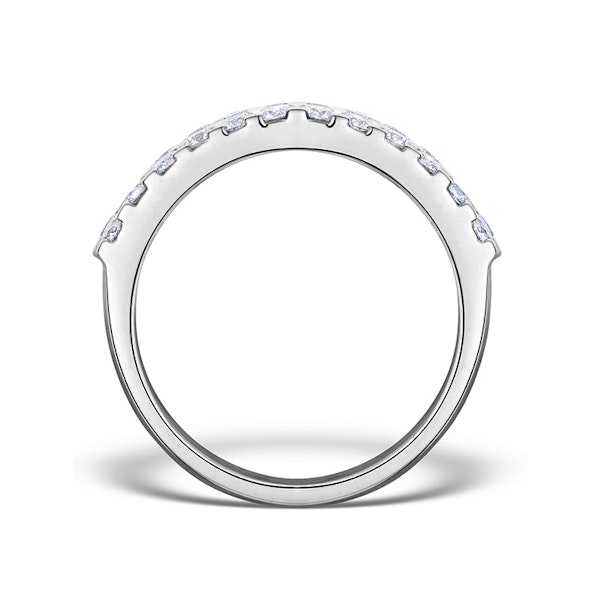 3 Row Diamond 1.50ct And Platinum Half Eternity Ring - S3484 - Image 2