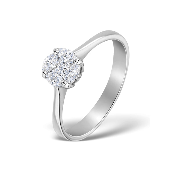 Engagement Ring Galileo 1.00ct Look Diamond 0.38ct And Platinum Ring - Image 1