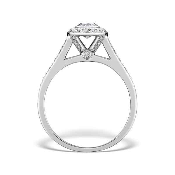 Halo Engagement Ring Alice 0.90ct H/SI Diamond in 18K White Gold SIZES AVAILABLE K L N O P - Image 2