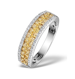 LUNA 18K GOLD YELLOW Diamond AND DIAMOND 0.90ct Ring - Size U only